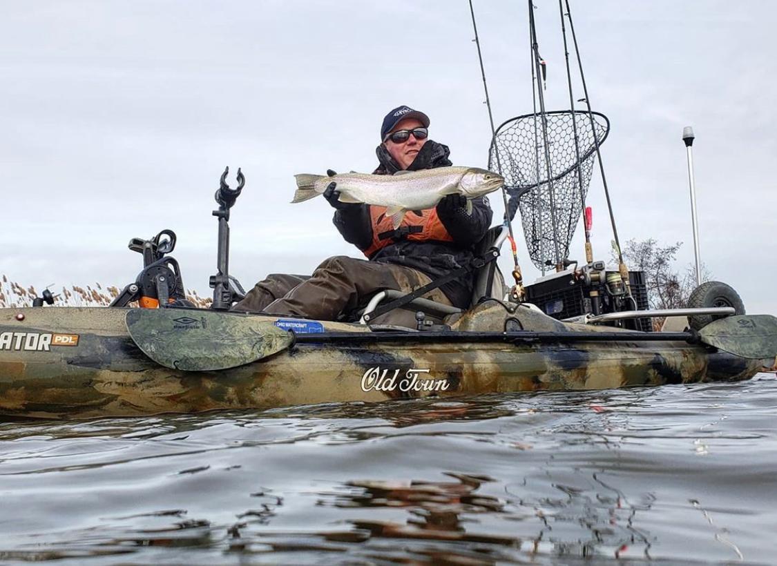 "The ramp and parts of the river were frozen over, but I didn't let that stop from sending it. I powered right through the ice in my Predator PDL and got on some winter chrome." - John Proch, Old Town Pro Staff