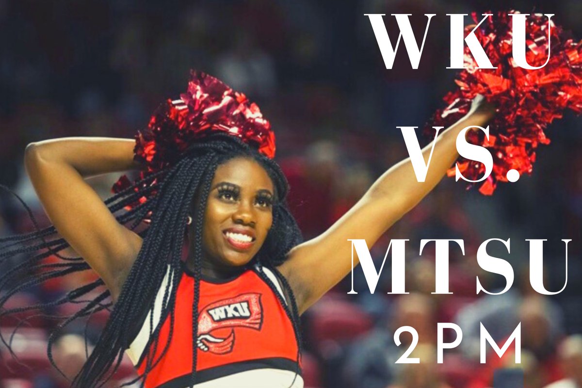 WKUTopperettes's tweet photo. The Lady Toppers take on MTSU at 2pm in Diddle Arena! Help fill the stands with red to witness one of the greatest rivalries! Go Tops!
β’
β’
β’
πΈ: @austinanthony
#Topperettes #WKUDT #GoTops #WKU #LadyTopperBasketball https://t.co/GRhMnhHJGB