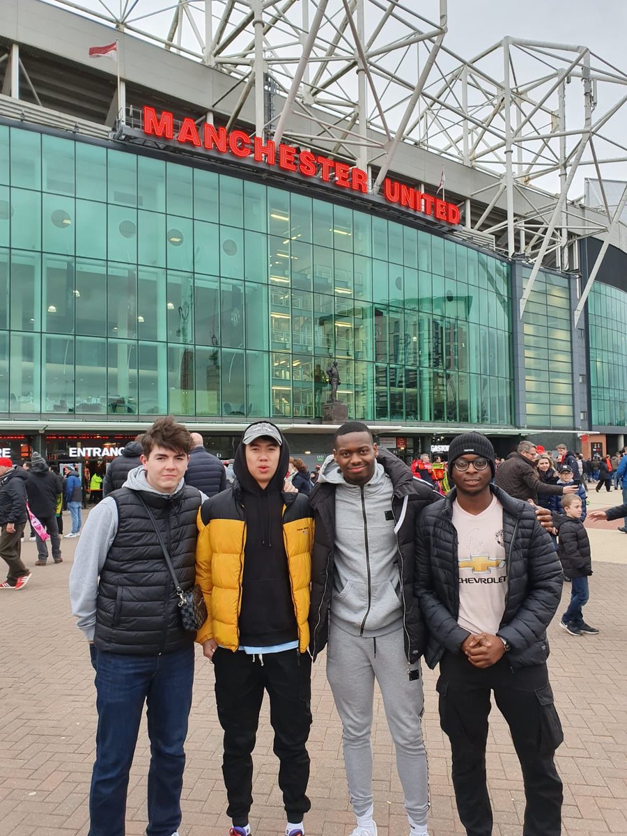 HolyportCollege's tweet photo. Our boarders have arrived safely at Old Trafford ready for Utd vs. Norwich @holy_board #holyportcollegeopportujity https://t.co/bwpacRqmVI