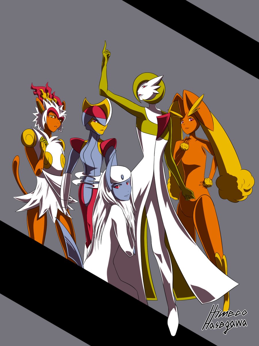 himenoco's tweet photo. 最近増えたフォロワーさんが多いので、絵は3世代が多めで稀に人獣フォルムがありますとだけお伝えしておきます。 https://t.co/OUTL6sVItY