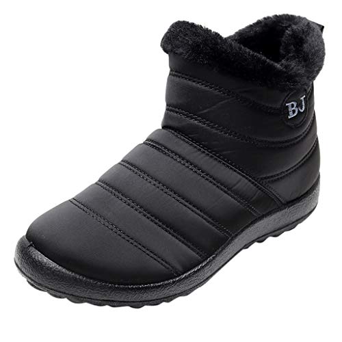 AllWearTech's tweet image. is.gd/LeUbsV - Winter Snow Boots Waterproof Anti-Slip Flat Ankle Boots Faux Fur Lined Lightweight Sneaker Booties (Black-Booties, 7.5 M US/Women)