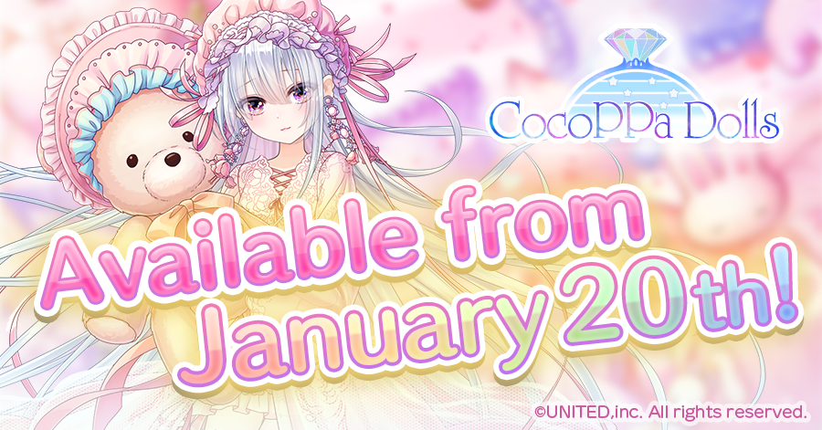 cocoppadolls_en's tweet photo. [Important Announcement]

.｡*ﾟ+.*.｡　　   　　.｡*ﾟ+.*.｡ 
✨Monday, 20th of January✨
    　ﾟ+..｡*ﾟ+　　　　　ﾟ+..｡*ﾟ+

#CocoPPaDolls is set to be released in 6 days! Let’s get ready!
Look forward to release day★

We hope you enjoy #CocoPPaDolls! https://t.co/4k2c592jgp