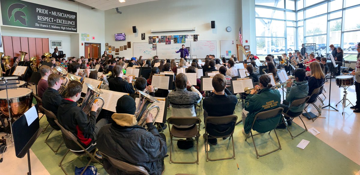 Day 2 of the Southern Region Music Festival starts with rehearsal at 9 am, and ends with two concerts this afternoon at Maloney HS!