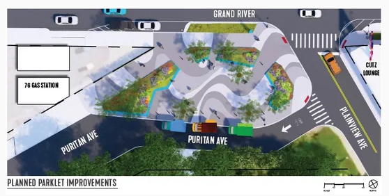 Minipark 'a win' for Grandmont Rosedale in Detroit. Current intersection is unsafe for all modes. "I’m all for anything to make it more walkable" says local bookstore owner.
detroitnews.com/story/news/loc…