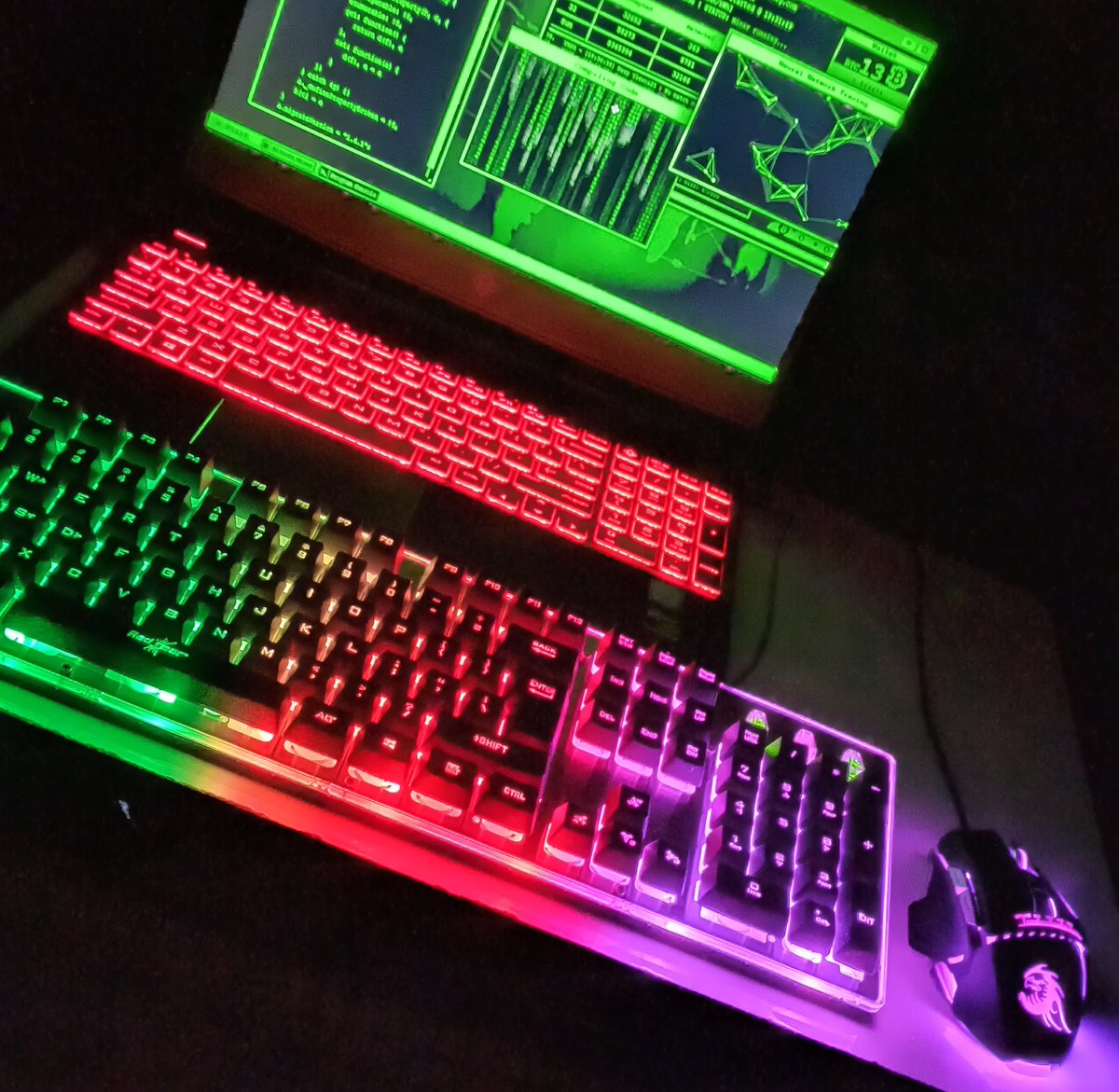 VZ_WARS's tweet photo. Got me a new RGB keyboard 🤩
It does match with my mouse
Thats freaking awesome
#RGB #gaming #gamer #awesome https://t.co/EZyLVFUkyh
