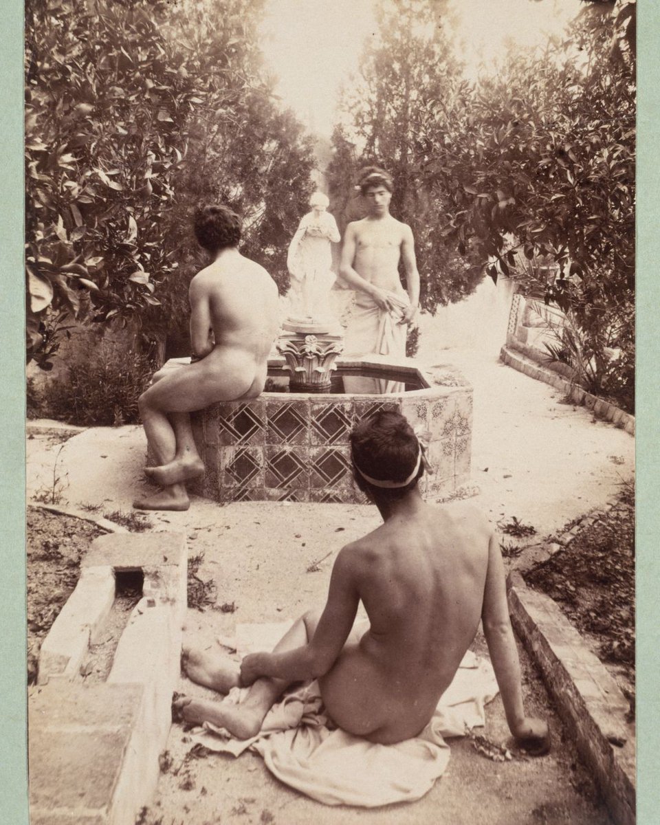 Wilhelm von Gloeden was one of the earliest known openly gay photographers. 
Known for his breathtaking nudes shots, he photographed young men acting out fantasies based on classical themes and romanticised scenes of pastoral life in the face of the new industrial era.