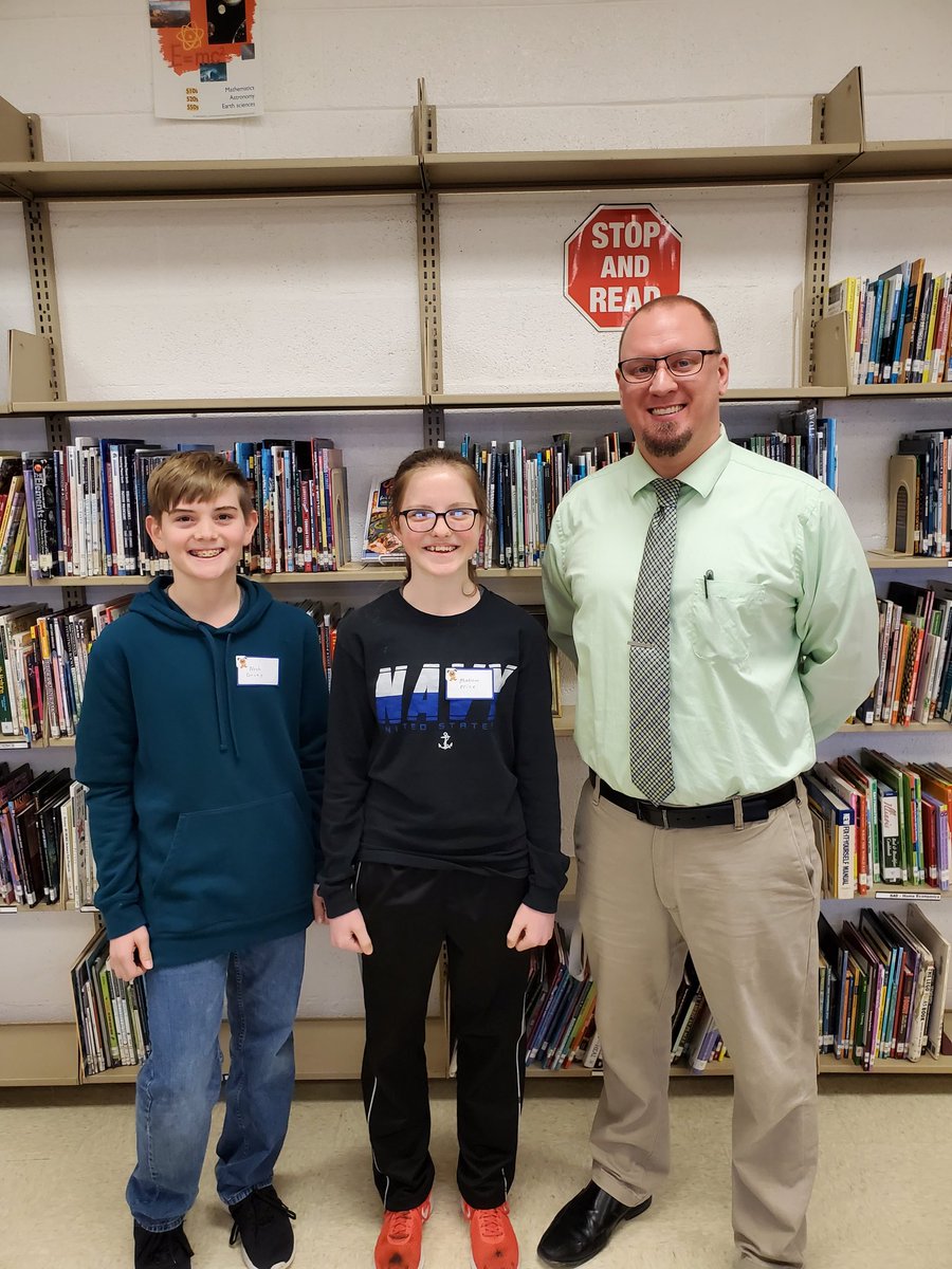 PrincipalTwolf's tweet photo. Congratulations to Madison Price who took first place in the Spelling Bee and advances to the @LMPROE35 regional competition! Noah Dorsey finished as our runner up! Great job!

#twolves7pride https://t.co/ePUvK0X8LJ