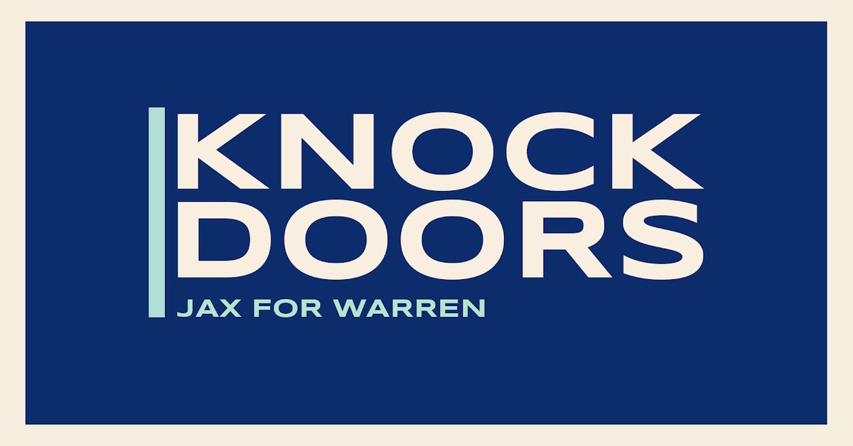 JaxForWarren's tweet photo. When people hear our message, we win! Help us knock doors: 

January 12, 1:30-4:00 
Social Grounds Coffee in Springfield 
1712 N Main Street https://t.co/v4xn8rtaVq