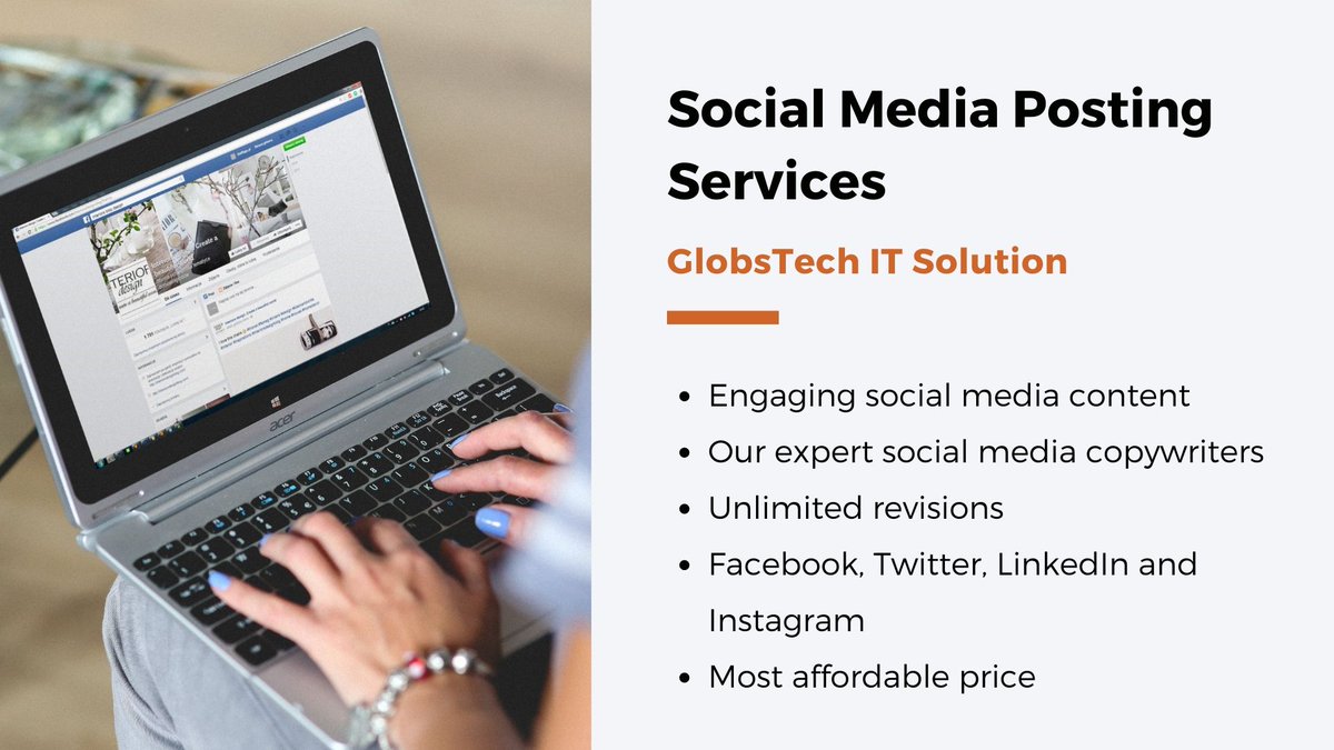 globstech's tweet photo. Let our service remove the hassle from your social media account. We develop a posting calendar with predetermined topics. Visit: https://t.co/cSZJUOwvet
-
-
#ContentWritingService #SocialMediaPostWriting #SocialMediaPostingServices #Copywriting #PlagiarismFreeContent #SMOWriting https://t.co/vJRJCjghnB