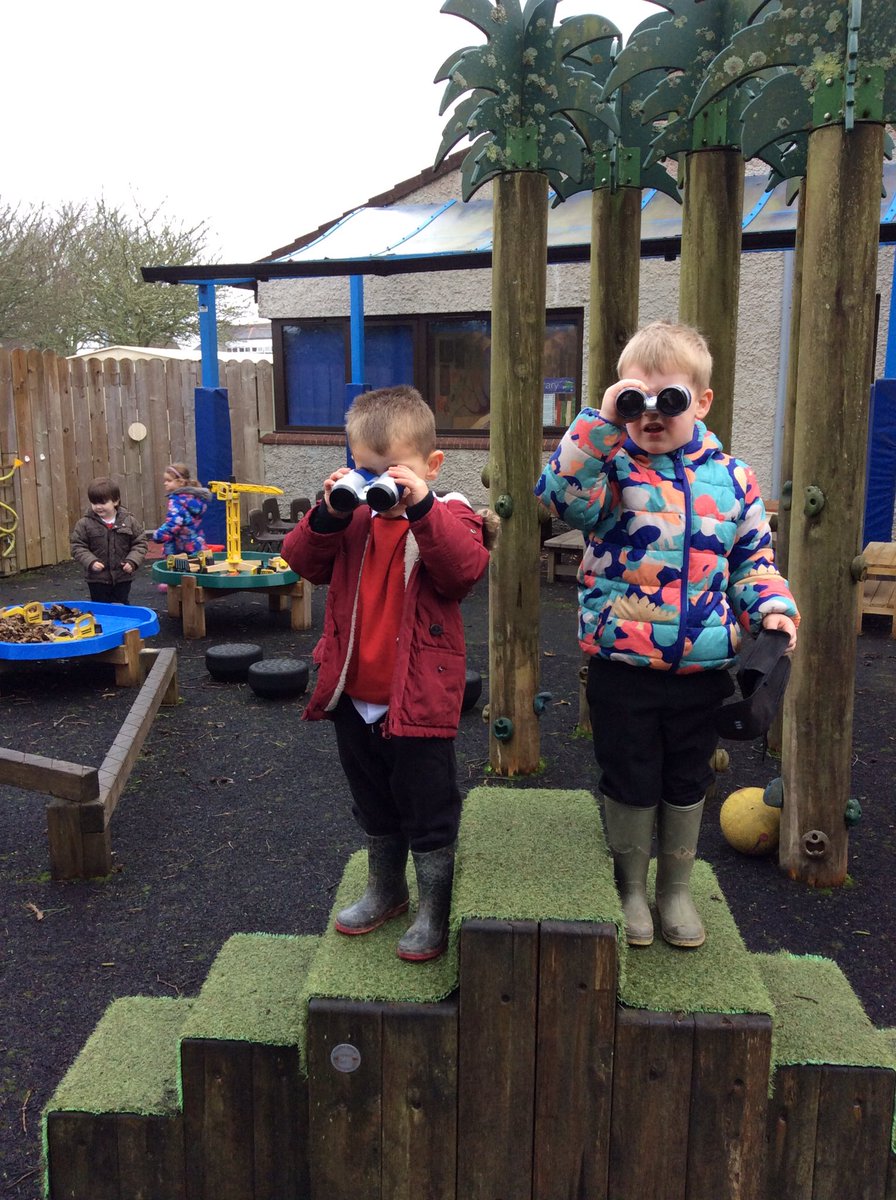 PenrynYrN's tweet photo. Enjoying the dry weather on our return to Nursery. Doing. Bit of bird spotting. https://t.co/trGBkrSGfd