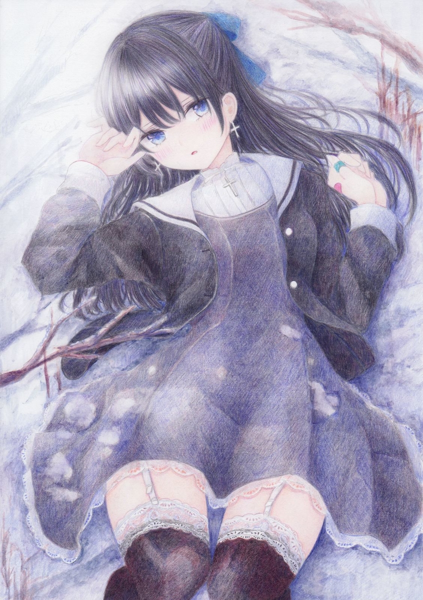 「ウインタミン #オリジナル #アナログ #色鉛筆 #透明水彩 https://t」|くろいうさぎのイラスト