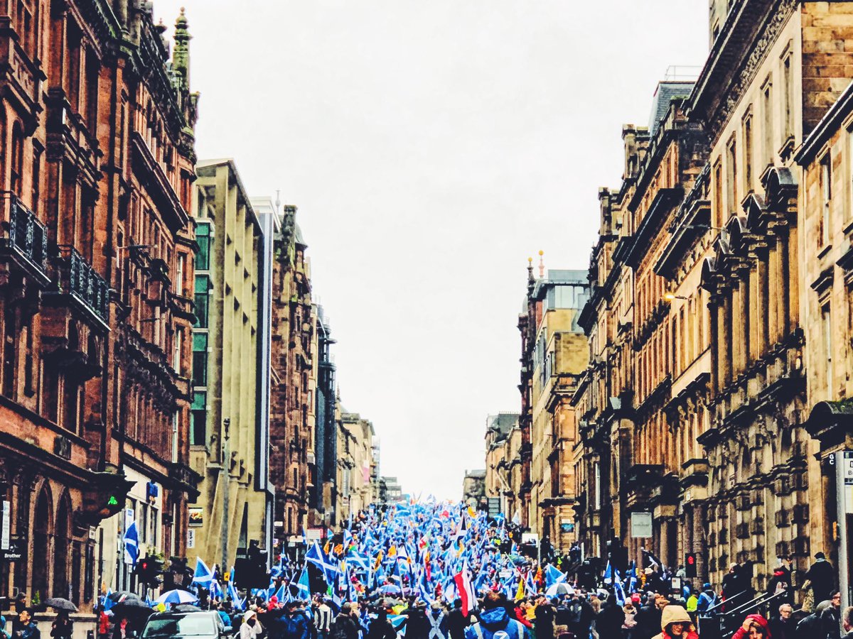 HumzaYousaf's tweet image. Brilliant Indy March in Glasgow with fellow supporters coming the length and breadth of the country to make their voices heard. The biggest indy march I've ever been on, the momentum is with us!

Pics via @rosscolquhoun