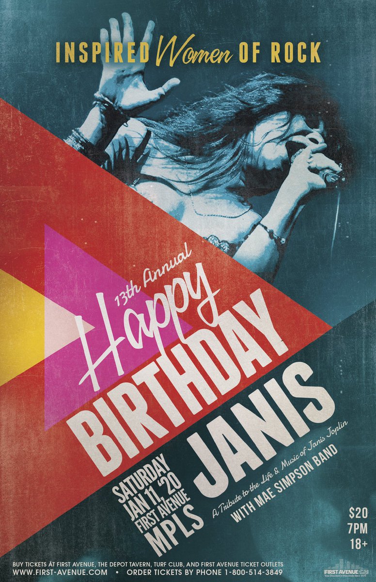HappyBdayJanis's tweet photo. @Oprah Empowering women to sing their hearts out since the 60’s, Janis Joplin brings a family together once again tonight @FirstAvenue!  You and Tina will be on the guest list 🤩😉😎 https://t.co/XJ4ntR48vz