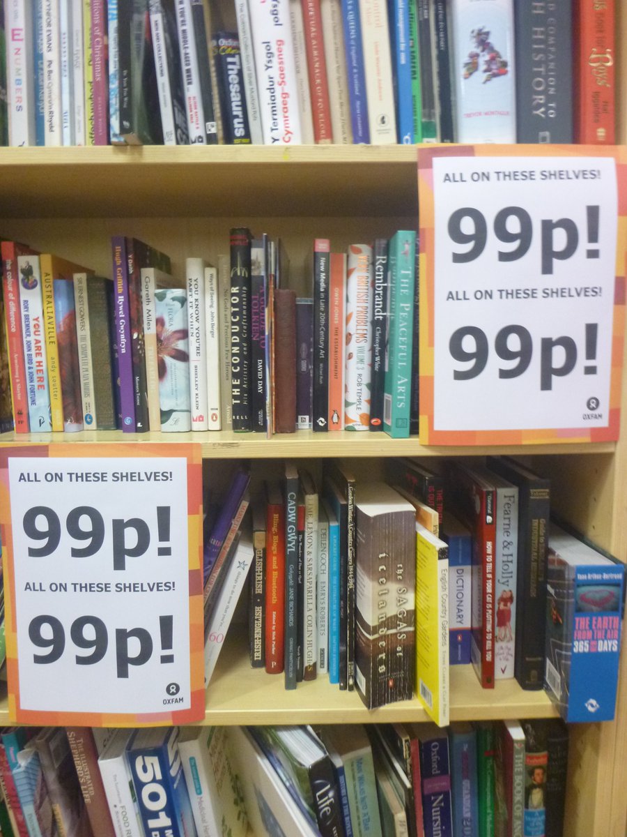 OxfamCastleSt's tweet image. We have our all-year-round 99p shelves, but at the moment we also have LOADS of boxes of 99p books... and #MysteryLibrary boxes of books that work out at 50p a book!!
#Books #Bargains #FoundInOxfam