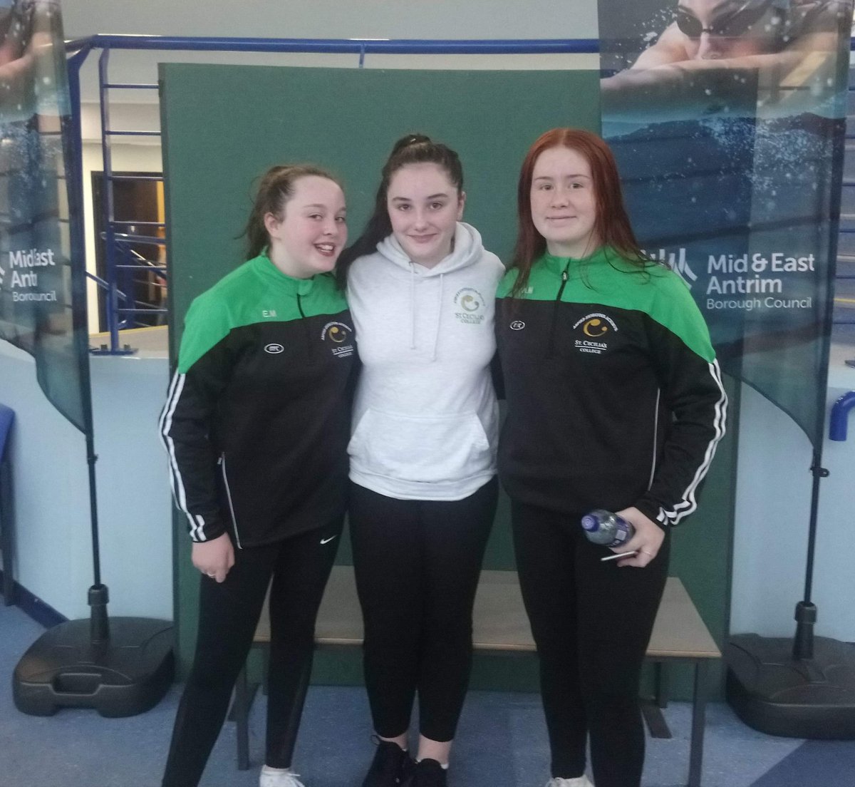 Congratulations to our VERY YOUNG Junior Swim Team who competed today at the Ulster Secondary Schools Swim Gala. Some of them have another 2 years in this age group!! Missing from the photo is Eimear Nash.#girlsingreen #competing #weekendsport #no1 #schoolofsport