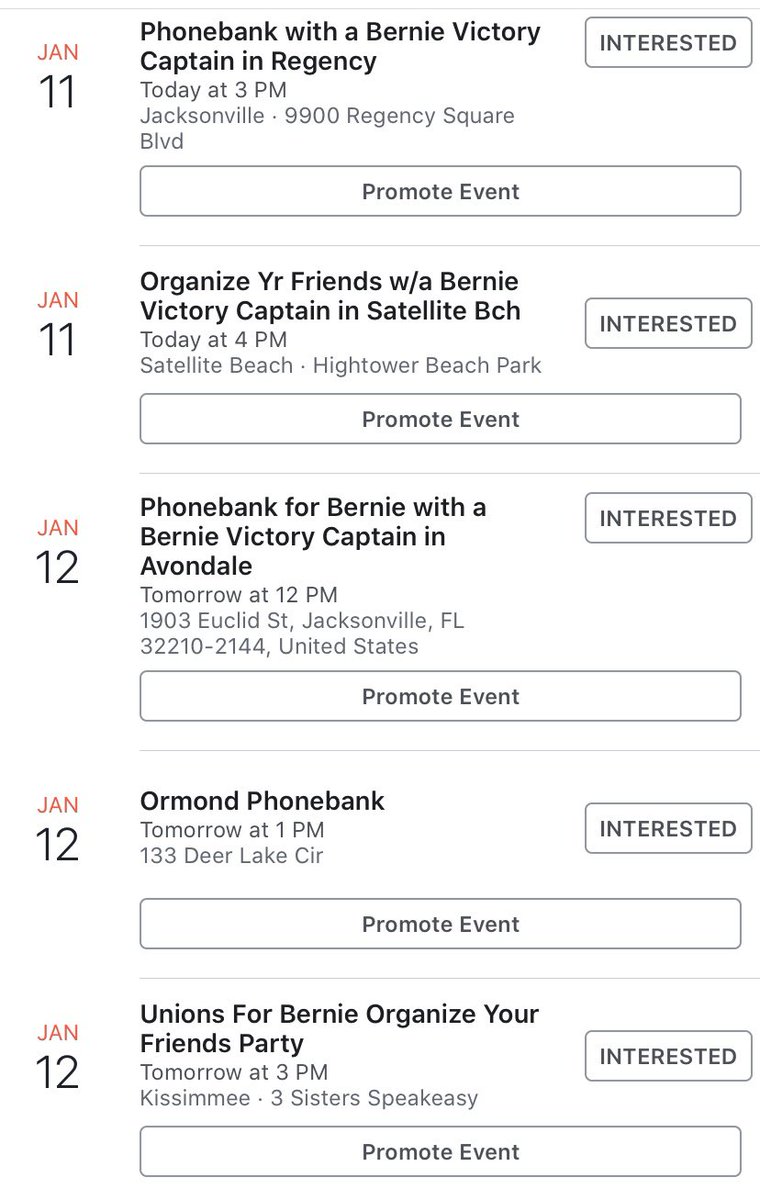 FL4Bernie2020's tweet photo. Volunteer Events for Bernie around Florida this weekend. Now is the time to get involved!🤓🌍💥
#FloridaForBernie #OrganizeForBernie #Miami #Deland #SunnyIsles #CoconutGrove #Jacksonville #Milton #Ormond #Kissimmee #SatelliteBeach #Tallahassee #Rockledge #NorthMiami #DemPrimary https://t.co/MPy1XN6HLW