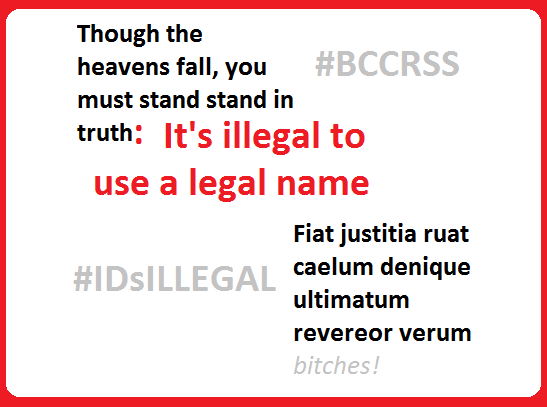 lv_truth's tweet photo. #GodsOwnTruth

IT's ILLEGAL TO USE A LEGAL NAME!!

See #TruthBillboards Get/Read/Share #TruthKey #BCCRSS  #TheEscapeClause help at https://t.co/cmvHHTg0lc

#IDsILLEGAL #LegalNameFraud #MarkoftheBeast 
Rockefeller Foundation
@RockefellerFdn
@NRaoMD
#10Laws #BabylonIsFallen #StopID https://t.co/7vvqVo90Qc