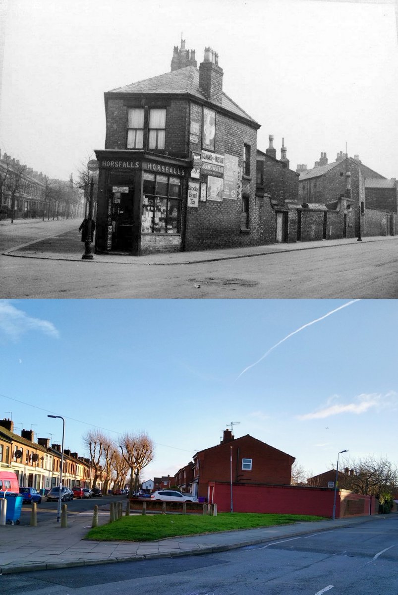 Maud Street at Madelaine Street, Toxteth, 1948 and 2019