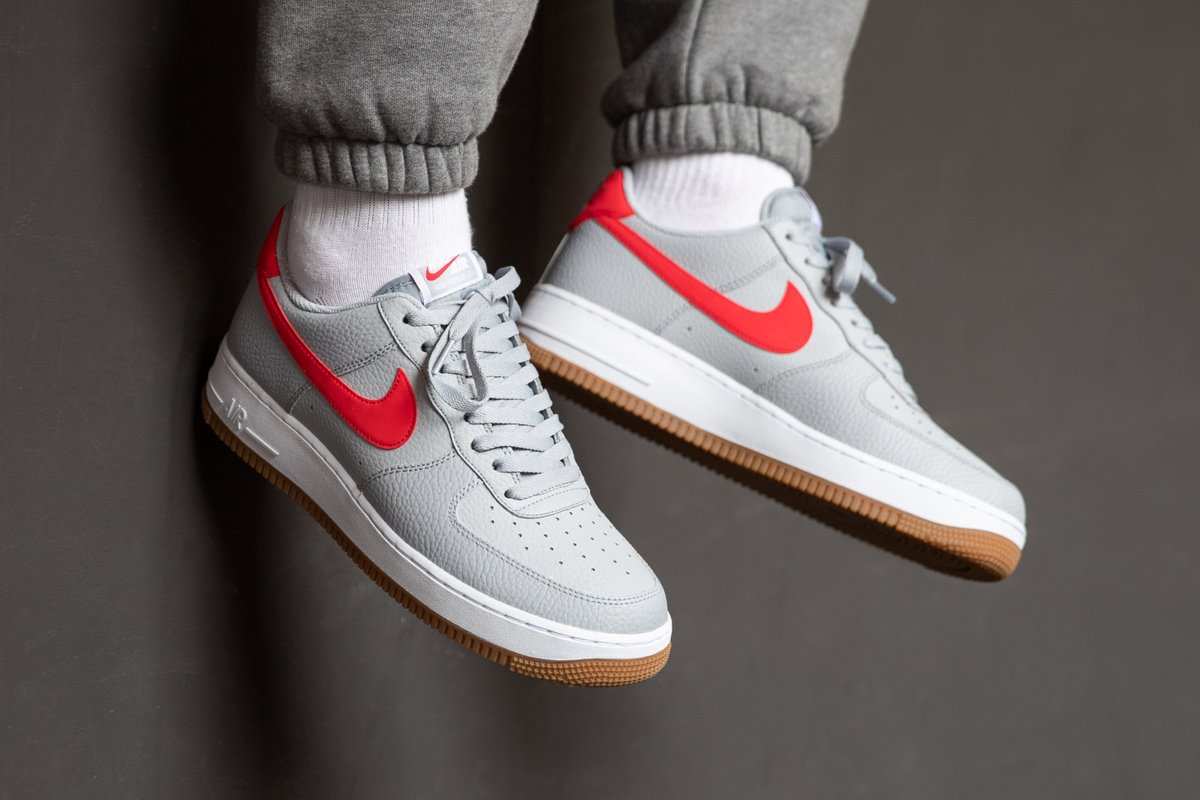 air force 1 wolf grey red