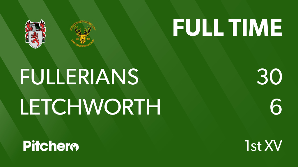 FulleriansRFC's tweet photo. FULL TIME: Fullerians 30 - 6 Letchworth
#FULLET #Pitchero
https://t.co/gW7CEdUc3m https://t.co/KthUdVCpCB