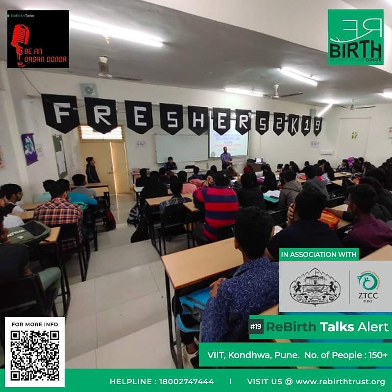 RebirthTrust's tweet image. #ReBirthTalksAlert

Session : 19
Date : 09/01/20
Speaker : Pankaj Pipada

Venue : VIIT, Pune.

ReBirth Volunteer, Pankaj Pipada, with all enthusiasm delivering the Organ Donation Presentation at VIIT, Pune

#rebirthtrust #organdonation #Rebirthtalks #puneuniversity #ztcc #cause