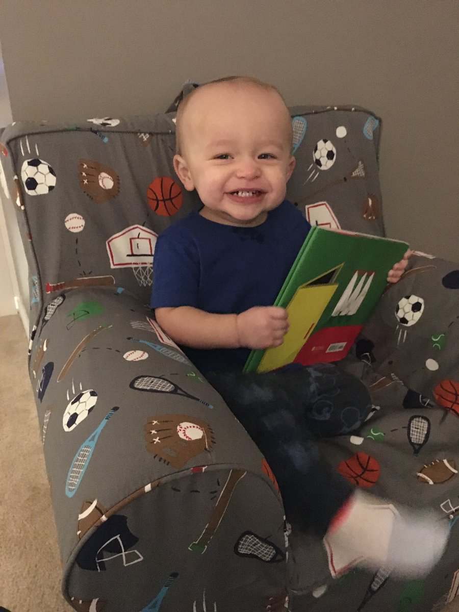 morgan_morris99's tweet photo. Here’s some pics of my baby brother w/ his book bc he won’t let go of it today and I had to share the cuteness https://t.co/mQO4RZ0j4A