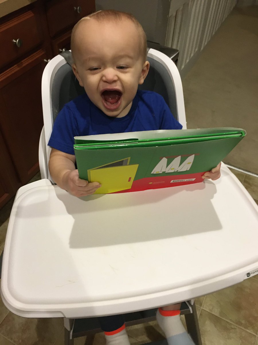morgan_morris99's tweet photo. Here’s some pics of my baby brother w/ his book bc he won’t let go of it today and I had to share the cuteness https://t.co/mQO4RZ0j4A
