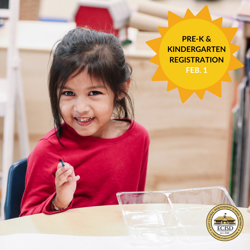 ECISDtweets's tweet photo. ☀️ SAVE THE DATE! ☀️

Pre-K and Kindergarten registration begins February 1 for East Central ISD.

BOOKMARK THIS LINK ➡️ https://t.co/2xpsJCaJiW https://t.co/CosjmO3nZo