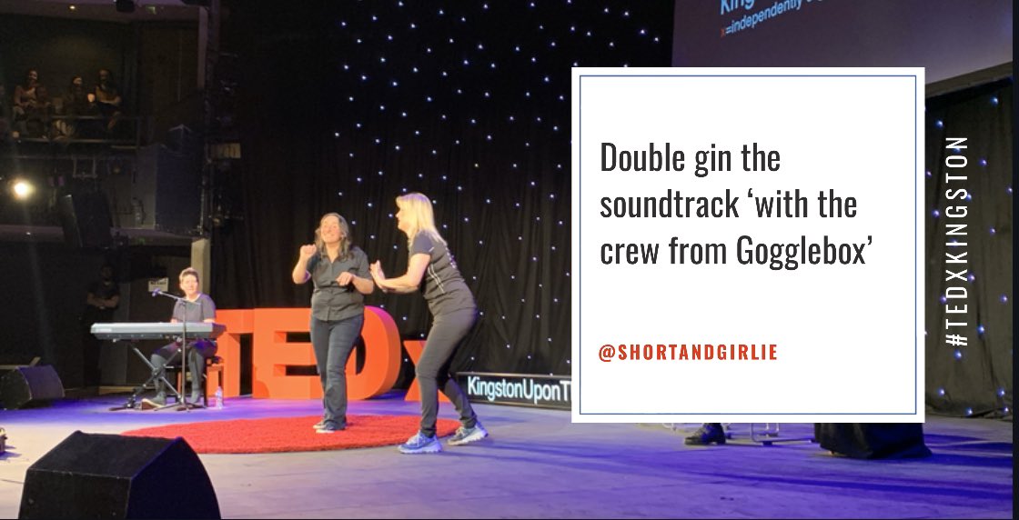 TEDxKingston's tweet photo. Remarkable talents from the @ShortAndGirlie team #tedxkingston https://t.co/uzgsfTSLBp