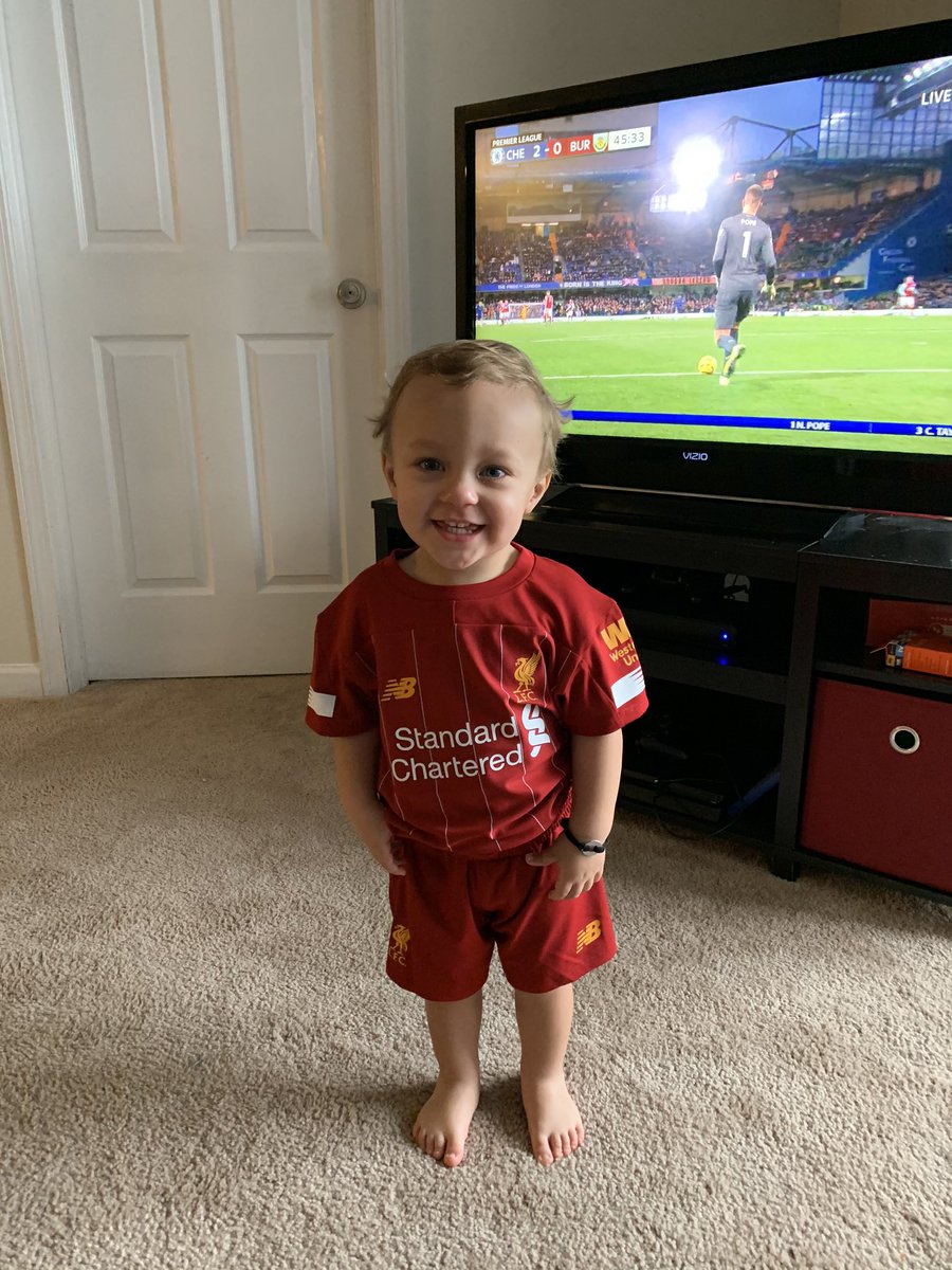 MrAlleyne_YNWA's tweet photo. My boy all ready for the big game! #TOTLIV #MyPLMorning https://t.co/vFYMriWywx