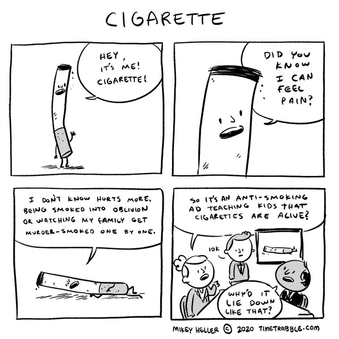 i drew a comic about cigarette 