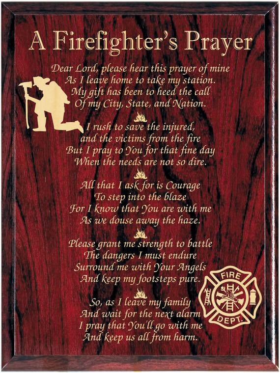 NSFireChief's tweet image. On behalf of the North Shore Fire Department I share this prayer for the loss of our volunteer firefighter Steven Pollock