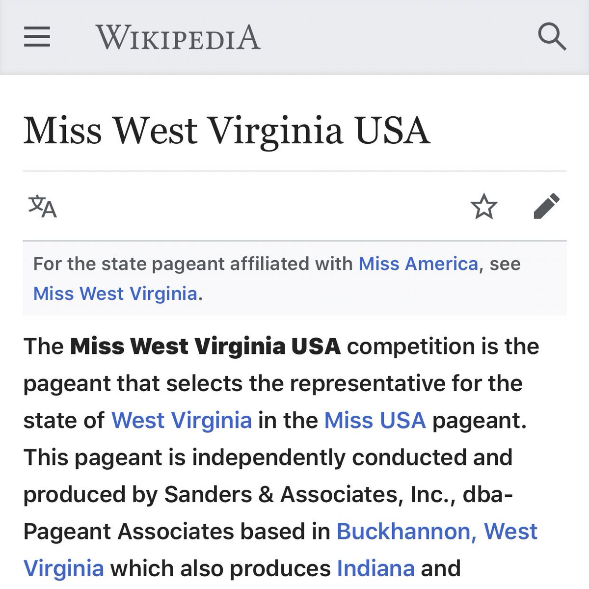 According to her LA Times obituary:“Patricia Ann Paugh was born Dec. 29, 1956, and raised in West Virginia. She was crowned Miss West Virginia, for the 1977 Miss America contest.”First time around, nothing to see.But with fresh eyes, nothing exists. https://www.misswestvirginiausa.com/past-titleholders