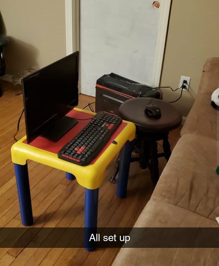 When you spend everything in the master race and steal your child's table to assemble your setup 😂-#pcbuild #pcbuilds #pc #gaming #gamingpc #tech #technology #pcgaming #computer #setup #personalcomputer #gamingcomputer #ultrapcbuilds #builds #gamingsetup #setupsforgaming