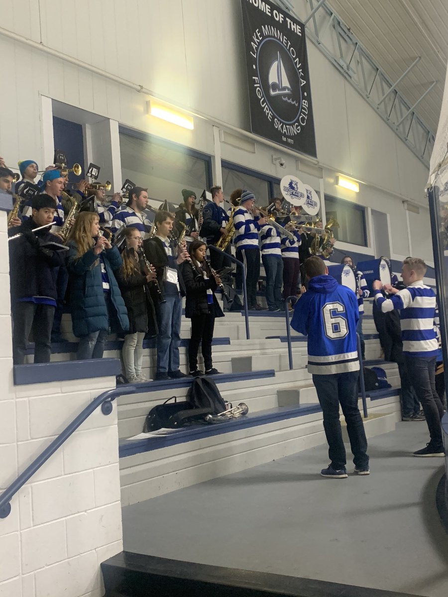 HopkinsRoyals's tweet image. Can’t go anywhere without hearing the sounds of the @HHSLMPM today they are playing at the @HPGirlsHSHockey game!