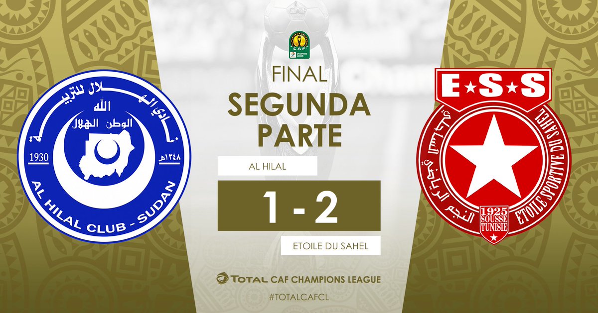 CAF_Online_PT's tweet photo. SEGUNDA PARTE | Al Hilal - Etoile du Sahel 1-2 #TotalCAFCL #AHLESS https://t.co/BMvjjiz9sX