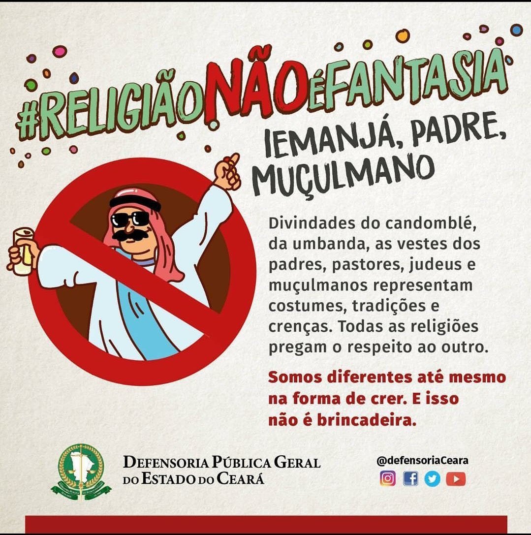 alex_borges's tweet photo. O país em que tudo “ofende”, é “discurso de ódio” e “agressão”, até fantasia de carnaval. Menos tirar sarro do que é mais sagrado para os cristãos, claro.
Ou tudo é liberado ou tudo é censurado, certo? https://t.co/J19IGaPjsN