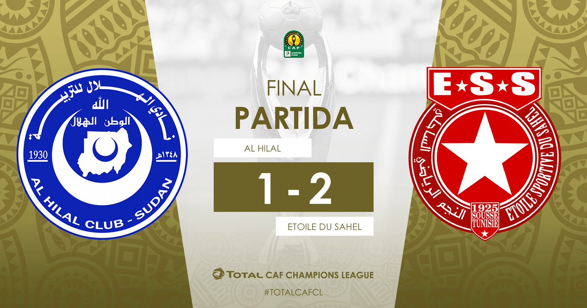 CAF_Online_PT's tweet photo. FINAL DO JOGO | Al Hilal - Etoile du Sahel 1-2 #TotalCAFCL #AHLESS https://t.co/duuvtYkRQG