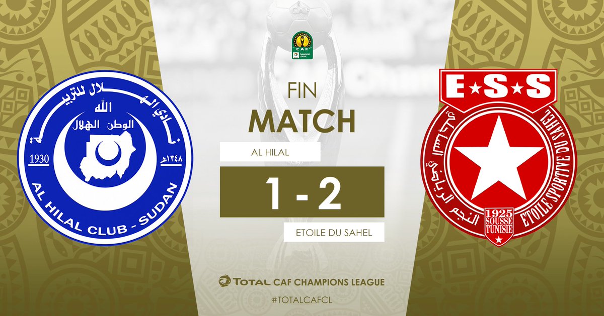 caf_online_FR's tweet photo. FIN DU MATCH | Al Hilal - Etoile du Sahel 1-2 #TotalCAFCL #AHLESS https://t.co/HRgU0J8cDP