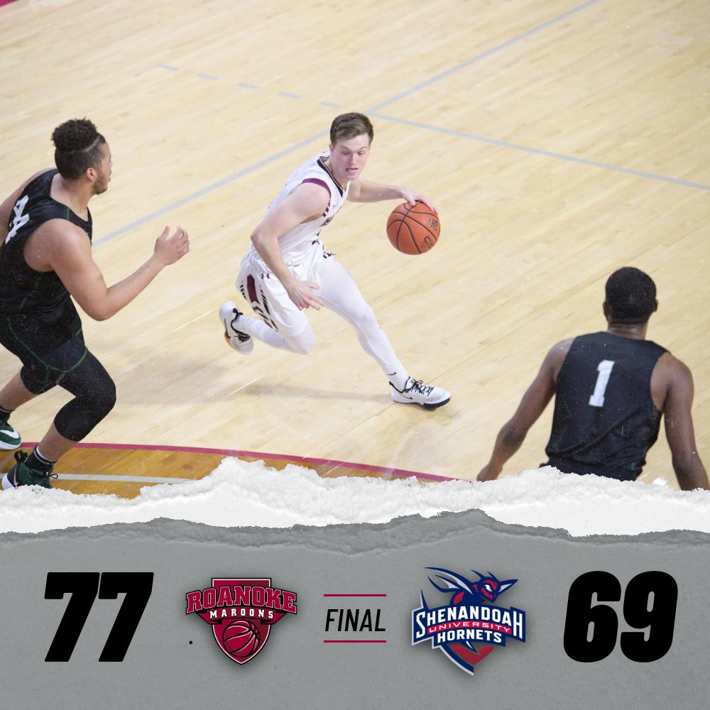 RCmaroons's tweet image. RC Victory Alert! @RoanokeMBB Upends Shenandoah 77-69 in ODAC Action!