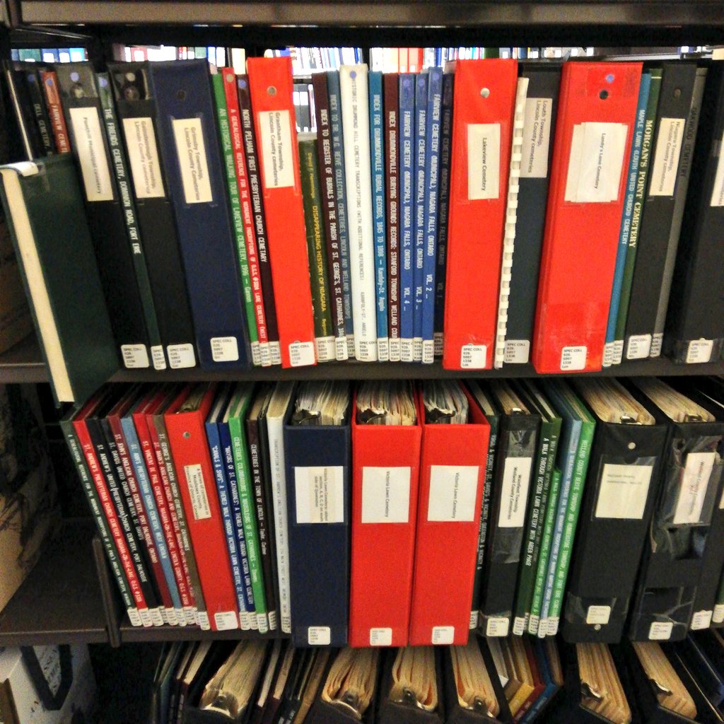 CaCemeteryHist's tweet image. Afternoon spent reading about cemeteries at @stcathlibrary . Time well spent. 👍👍