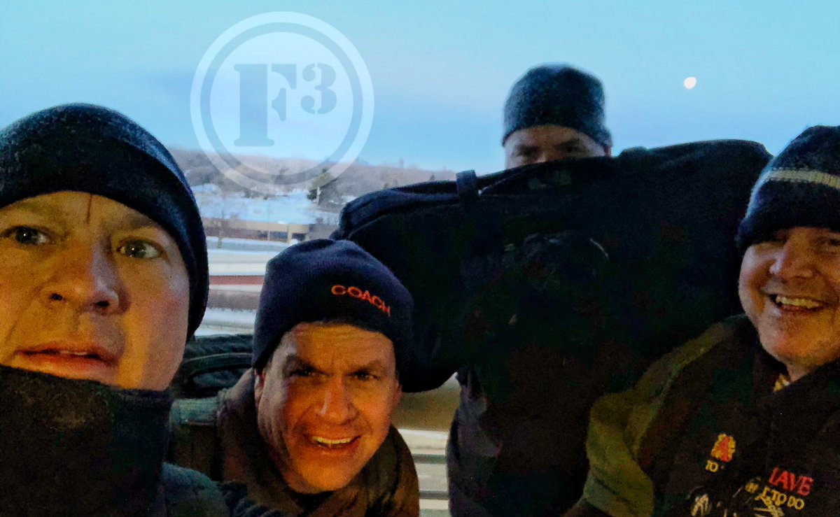 F3TwinCitiesMN's tweet image. One of Winter Wolves strongest and longest members @F3_Doc made a post for some #Fellowship.  Even 1-armed (Shoulder surgery in Dec) he squated, lunged, and threw a sandbag.  BTW, it was really cold. #RainorShine #HotorCold #1or2Arms