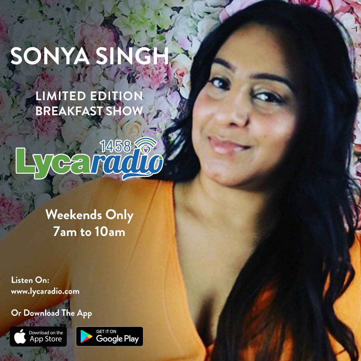 LycaRadio1458's tweet photo. We Lyca 💚💙 it..
Join @jazsidhu5 and Sonya Singh on the limited edition #breakfastshow ... #weekends only 7am to 10am #Desi #Coconut #New #Sundaybreakfast 
#fun breakfast facts 🎶🎧... MUST LISTEN !! https://t.co/uatDclOhCG