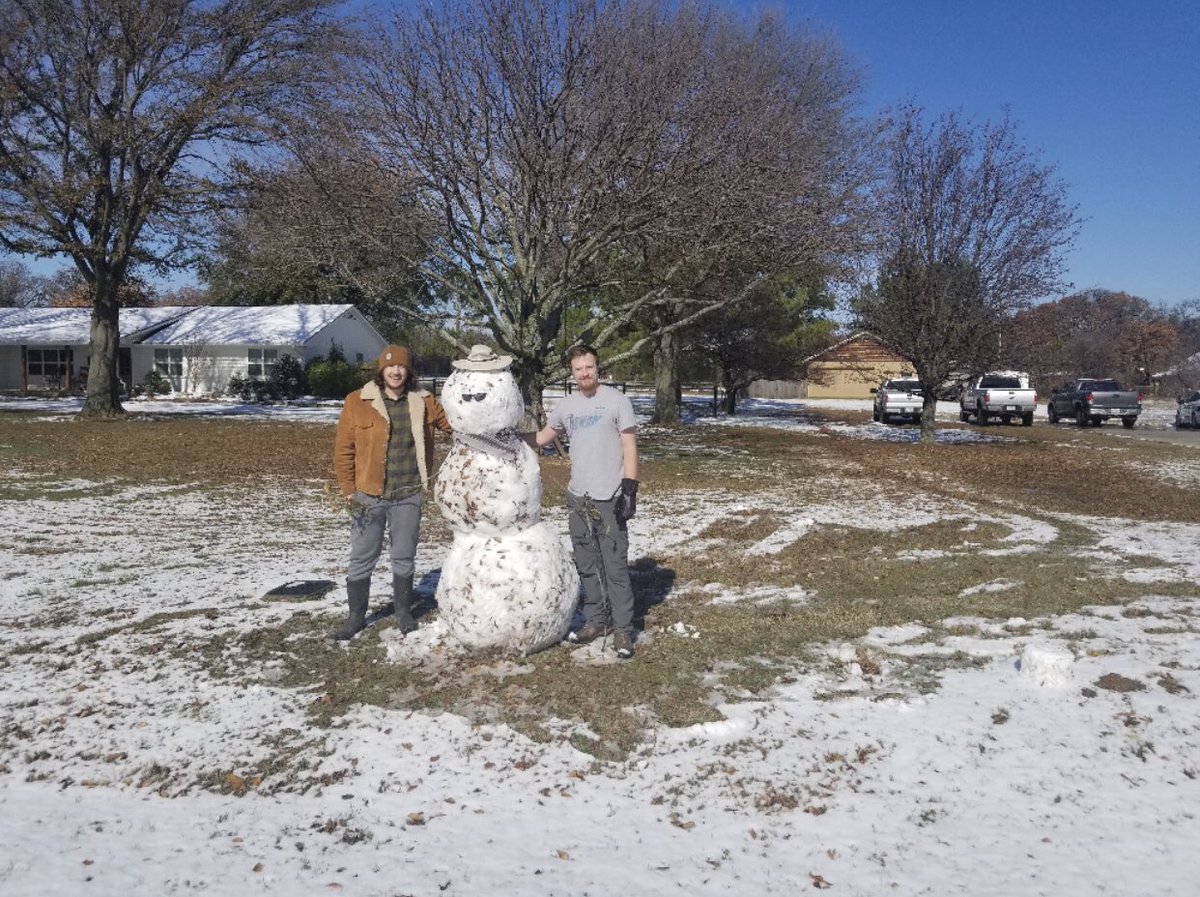 ArgylePD's tweet photo. We received several reports of “suspicious” figures around town today.  Turns out we’re not used to this snow stuff around here. ❄️ https://t.co/6ngMHWyO9t