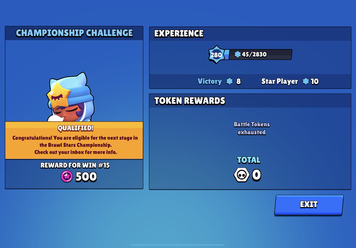 Code Ashbs On Twitter Qualified In All 5 Of My Accounts Won 75 76 Games Total Easy Championshipchallenge Brawlstars - battle tokens brawl stars