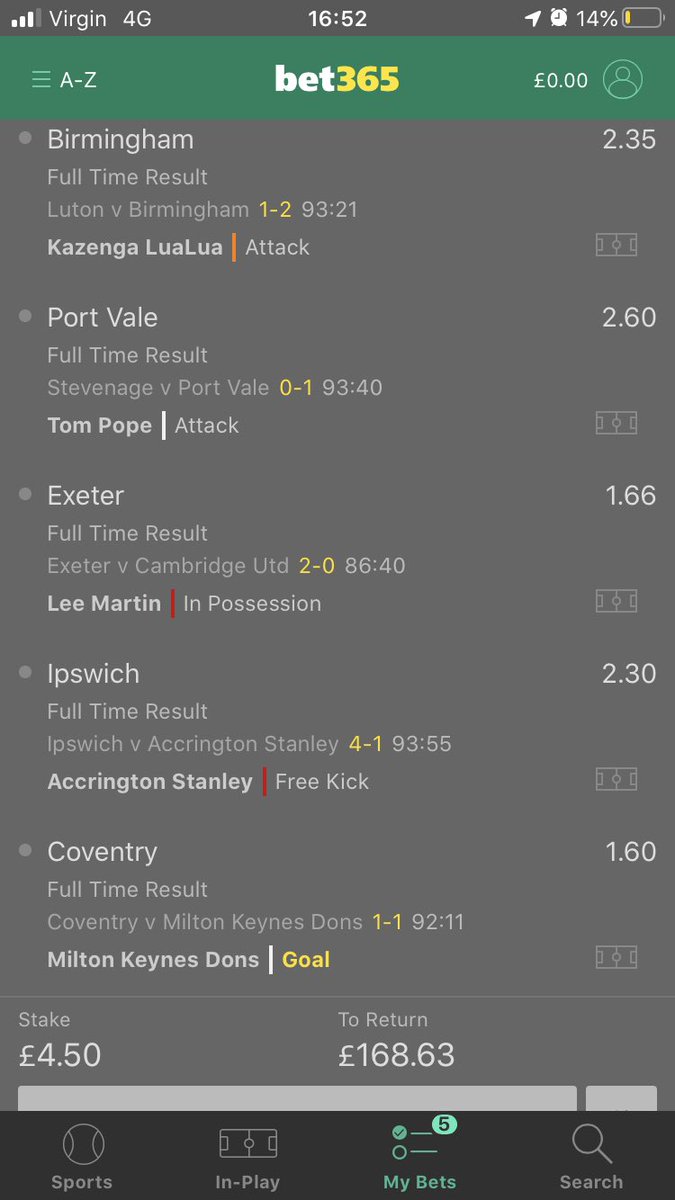 BE0057's tweet photo. @FootyAccums 3 bets all let me down on 1 goal... couldn’t write this😂 https://t.co/sHgWQvgKkC