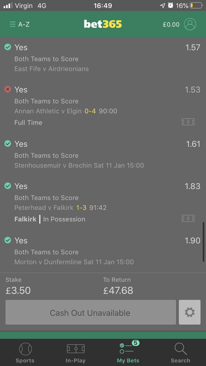 BE0057's tweet photo. @FootyAccums 3 bets all let me down on 1 goal... couldn’t write this😂 https://t.co/sHgWQvgKkC