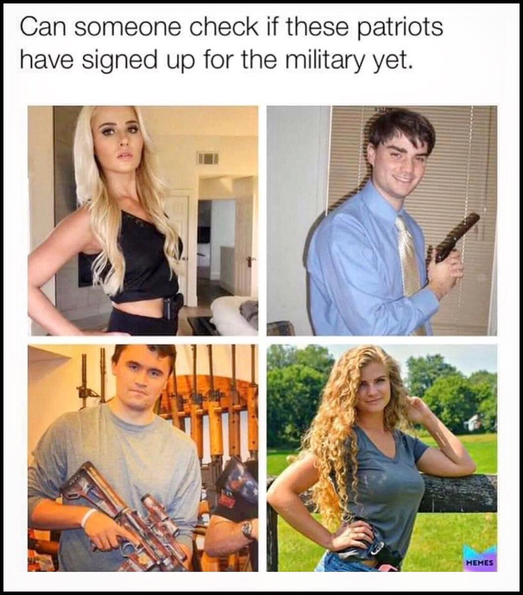 froggneal's tweet image. When y’all shipping out? 🧐 @benshapiro @charliekirk11 @KaitMarieox 

(somebody send this to Tammy Lasagna, she’s got me blocked cause she’s a precious triggered snowflake hiding in her safe space ☺️)
