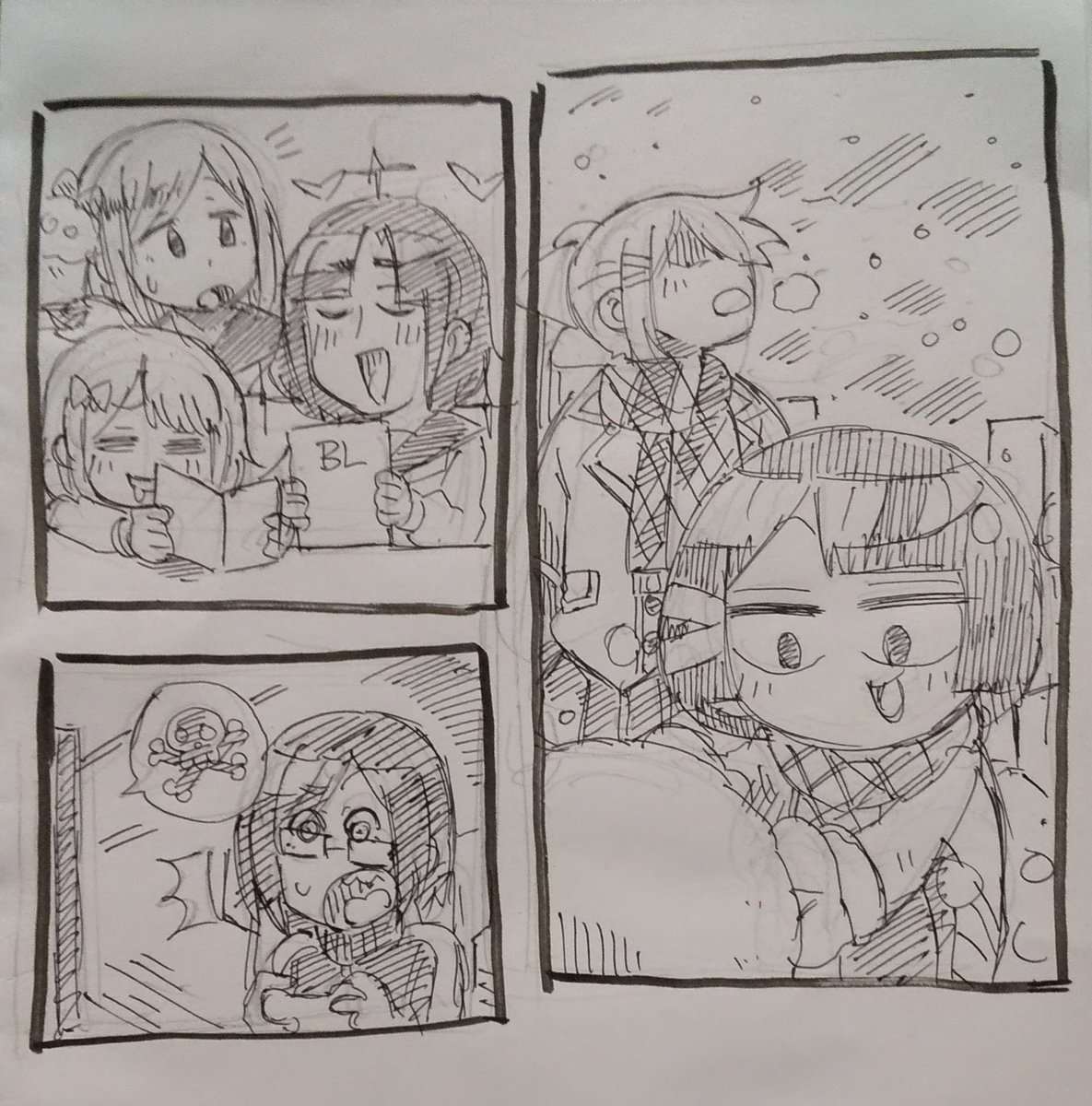 寝る前のらくがき達 