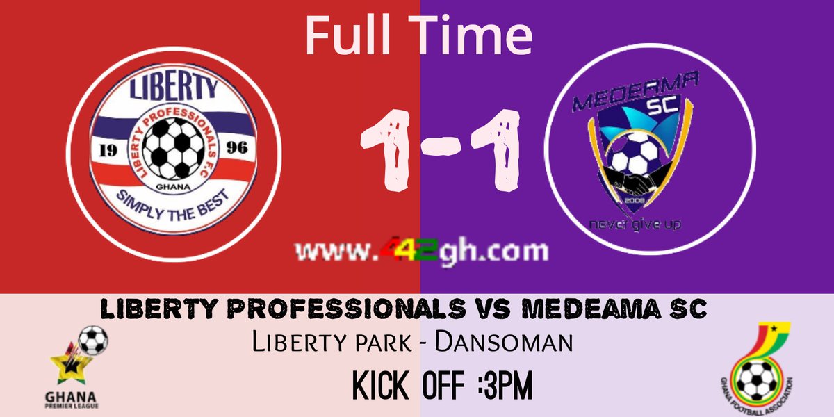 442GH's tweet photo. Full Time in DANSOMAN
#BringBackTheLove #GPLwk3 #LIBMED https://t.co/Iu3MoGcwFG